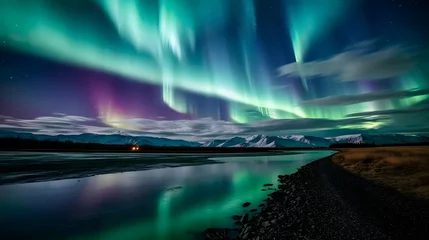 Foto auf Alu-Dibond Northern lights, Aurora borealis, Aurora borealis, northern lights, northern lights, aurora borealis, northern lights © Michelle