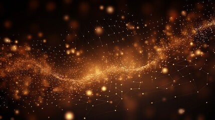 Digital art of glowing blue particles forming a futuristic mesh pattern