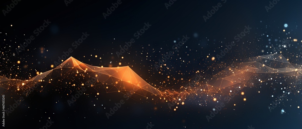 Poster abstract technology particles mesh background: a futuristic and dynamic design concept