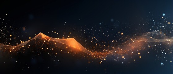 Abstract technology particles mesh background: a futuristic and dynamic design concept - obrazy, fototapety, plakaty