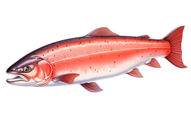 Salmon Fish on Transparent background