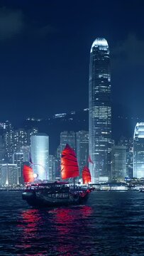 Hong Kong at night, Victoria Harbor
