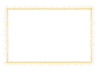 Christmas gold frame png,  glitter shiny, gold frame border transparent background,  illustration element, Asset for overlay, texture, pattern, montage, collage, shape, greeting, invitation card