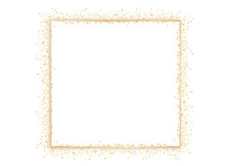 Christmas gold frame png,  glitter shiny, gold frame border transparent background,  illustration element, Asset for overlay, texture, pattern, montage, collage, shape, greeting, invitation card