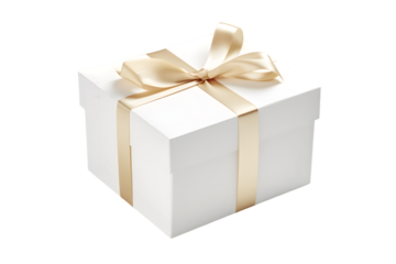 Gift box with bow isolated on transparent background