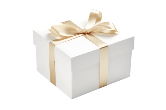 Gift box with bow isolated on transparent background
