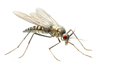 Tiny Gnat Drawing on Transparent background