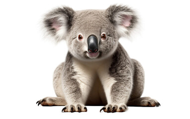 Eucalyptus-Loving Koala I on Transparent background