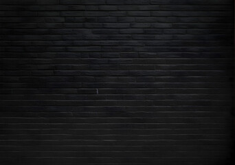 Black Brick Wall Texture Background.