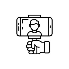 Vlogging icon in vector. Illustration