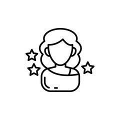 Celebrity icon in vector. Illustration