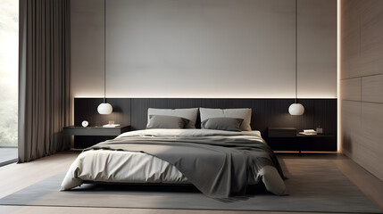 A bed that combines cutting-edge technology Minimalist aesthetic according to modern ergonomic principles.