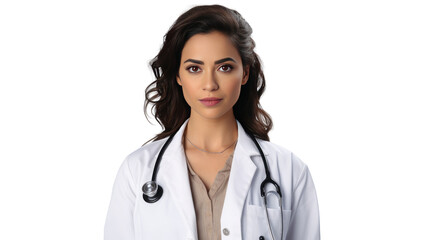 Fototapeta premium Portrait of a mid adult Mexican female doctor