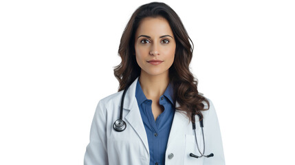Fototapeta premium Portrait of a mid adult Mexican female doctor