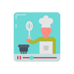 Cooking Vlog icon in vector. Illustration