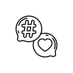 Hashtag icon in vector. Illustration