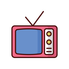 Television icon isolate white background vector stock illustration