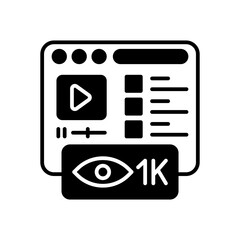 Views icon in vector. Illustration