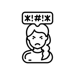 Haters icon in vector. Illustration
