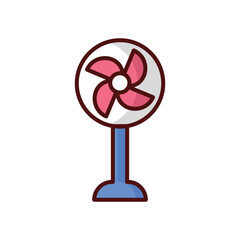 Fan icon isolate white background vector stock illustration