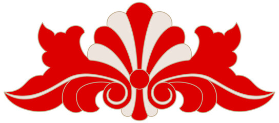 Luxury festive Chinese oriental traditional culture premium classical decoration red gold line art design vector illustration. Covers, greeting cards, logos, packaging, posters, backgrounds -Greeting 