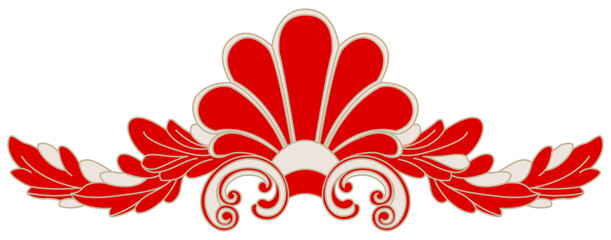 Luxury festive Chinese oriental traditional culture premium classical decoration red gold line art design vector illustration. Covers, greeting cards, logos, packaging, posters, backgrounds -Greeting 