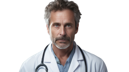 Portrait of a mid adult Caucasian male doctor
