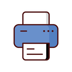 Printer icon isolate white background vector stock illustration