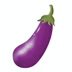 Free vector illustration eggplant hand draw clipart