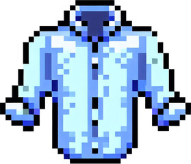 A blue shirt pixel block