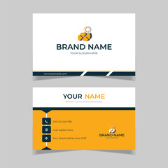 elegant modern business card design template black and yellow