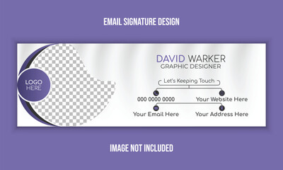 Modern and minimalist email signature or email footer template