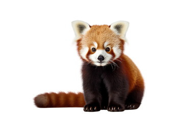 Captivating Red Panda Portrayal on Transparent background