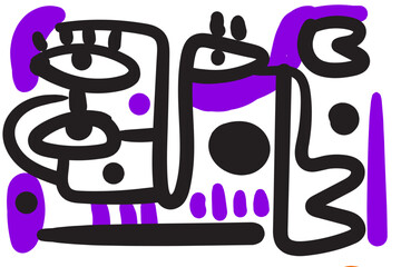 illustration of a face that feels like a visual puzzle.