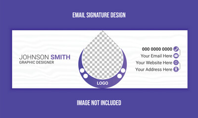 Modern and minimalist email signature or email footer template