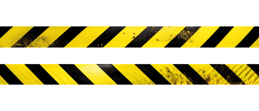 Yellow and black barricade tape