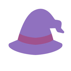 ハロウィンの魔女帽子　紫ピンク⭐︎PNG