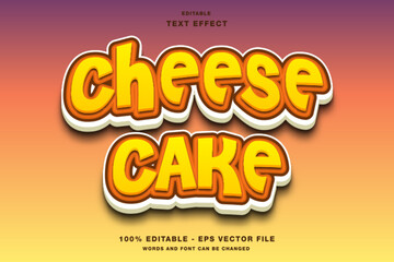 cheese cake text style effect template editable