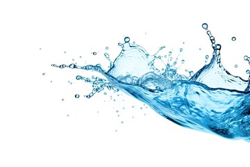 Water splash isolated on white background.