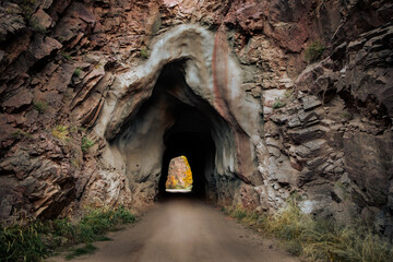 Phantom Canyon Road in southeastern Colorado tunnel