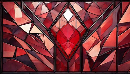 Stained Glass Texture of Ruby Stone