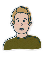 Illustration logo personnes stickers visage