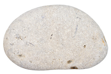 Top view of single gray pebble