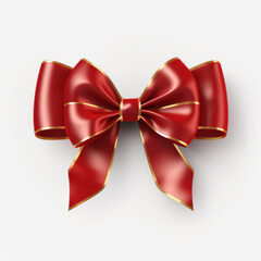 red bow isolated on white