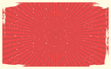 Vintage sunburst background pattern and grunge textured