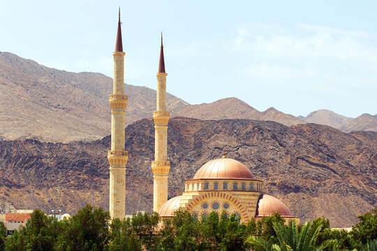Said Bin Taimur Mosque at day in city of Muscat. Sultanate of Oman