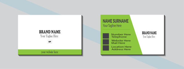  Business card template design colors.
