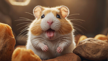 cute funny fluffy hamster