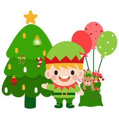 Elf clipart, Merry Christmas and happy new year