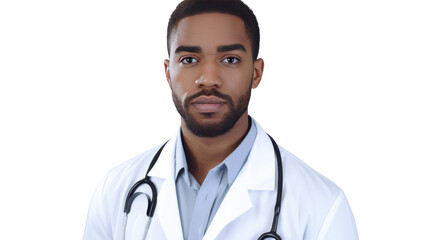 Fototapeta premium Portrait of a young African American male doctor